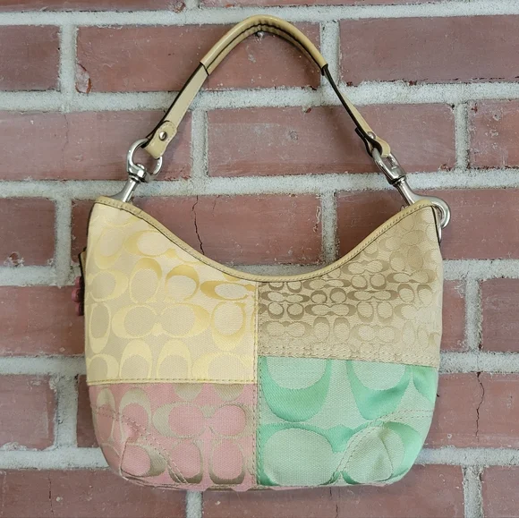 Vintage Coach Multicolor Patchwork Shoulder Bag - Picture 2 of 8